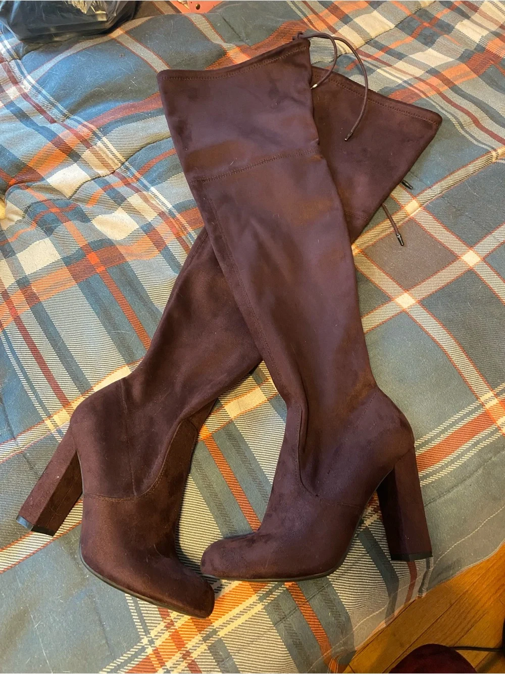 Target a new day Women's Over-the-Knee Block Heel Boots - purple size 6 1/2